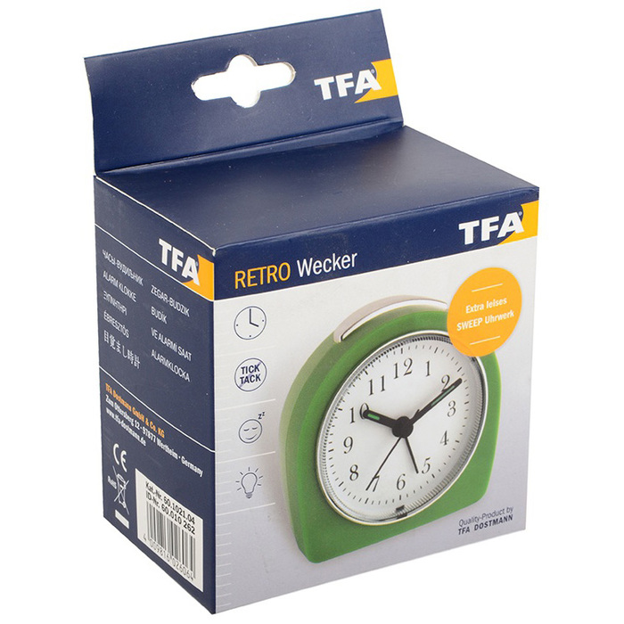 TFA 60.1021.04 часы-будильник механические