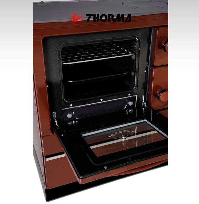 THORMA OKONOM 85/FIKO DELUXE, правая, коричневая дровяная печь