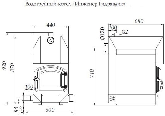 TMF КВ ИНЖЕНЕР Гидравлик под ТЭН дровяная печь