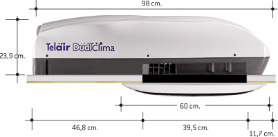 Telair DUALCLIMA 12500H автомобильный мобильный кондиционер