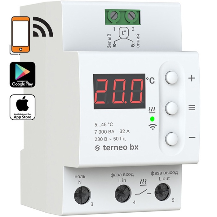 Terneo Bx с Wi-Fi терморегулятор для теплого пола
