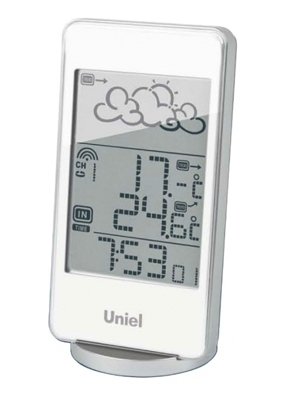 Uniel UTV-82W белая настольная метеостанция от батареек