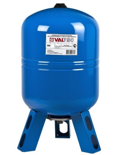 VALTEC Бак расширительный для ГВС и ХВС 80л. СИНИЙ (с ножками) расширительный бак