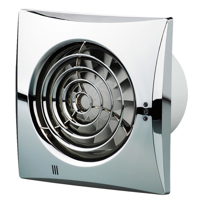Vents 100 Quiet хром вытяжка для ванной диаметр 100 мм