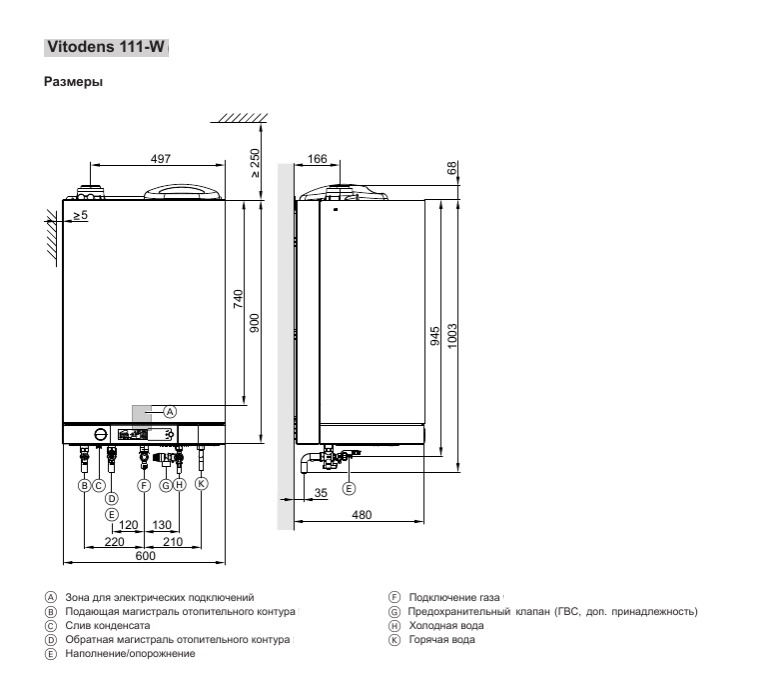 Viessmann Vitodens 111-W (B1LD029) настенный газовый котел
