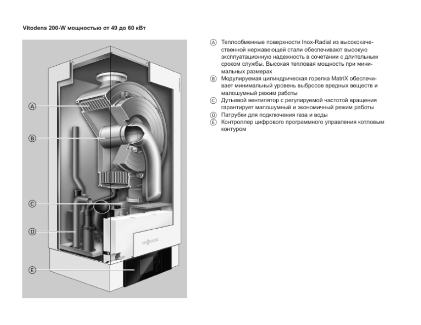 Viessmann Vitodens 200-W (B2HAK12/B2HA880/B2HA245) настенный газовый котел