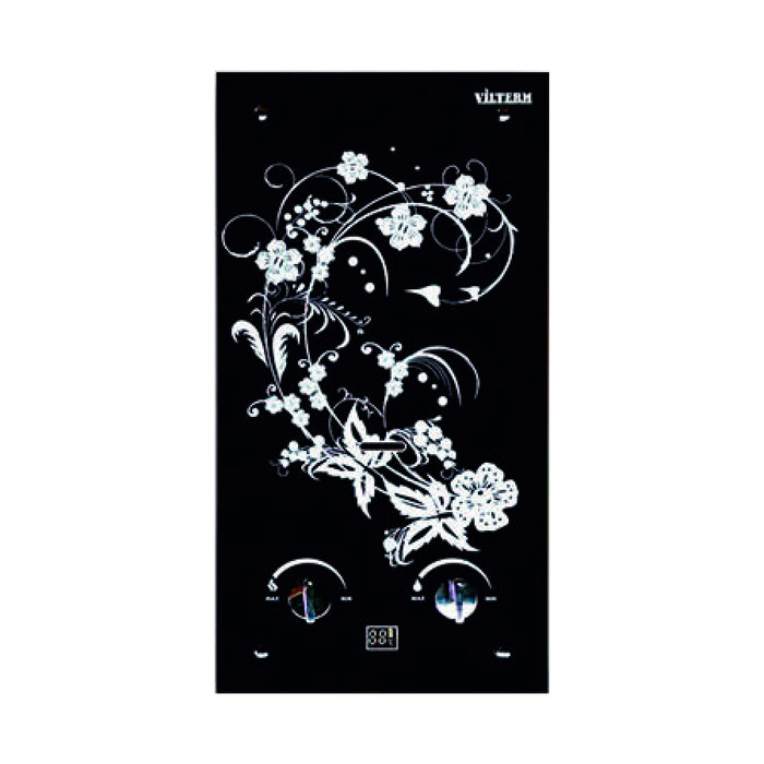 VilTerm S10 Glass (Белый цветок) газовый проточный водонагреватель