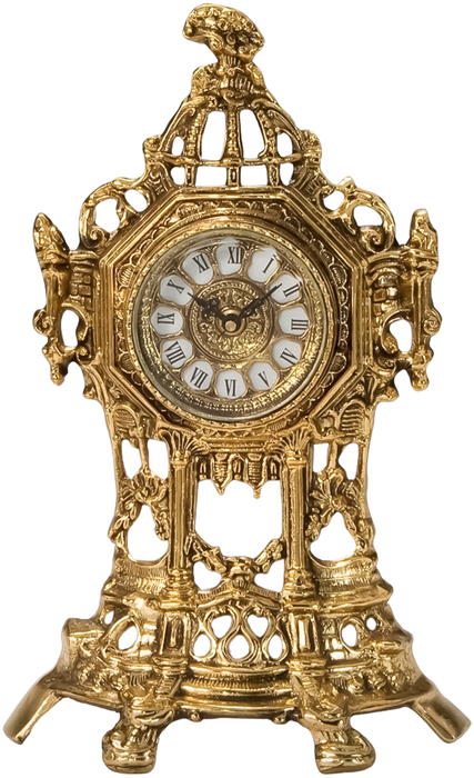 Virtus TABLE CLOCK FRONT CHAPEL BRONZE проекционные часы