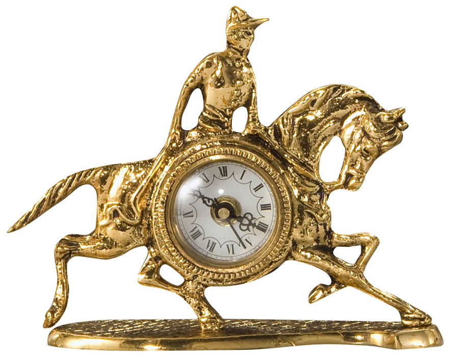 Virtus TABLE CLOCK JOCKEY MINI BRONZE проекционные часы