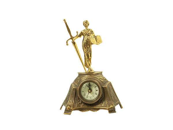 Virtus TABLE CLOCK JUSTICE MINI BRONZE проекционные часы