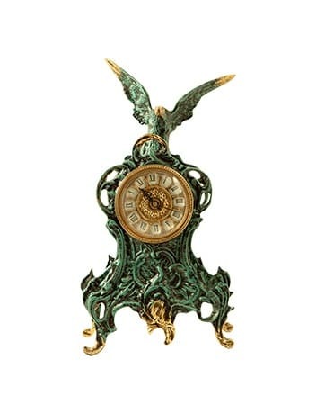 Virtus TABLE CLOCK RIBBON EAGLE BLUE GLAZE проекционные часы