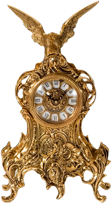 Virtus TABLE CLOCK RIBBON EAGLE BRONZE проекционные часы