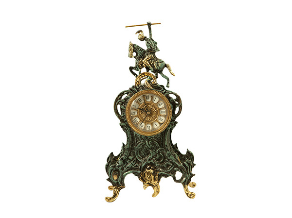 Virtus TABLE CLOCK RIBBON HORSE BLUE GLAZE проекционные часы