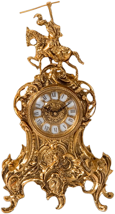 Virtus TABLE CLOCK RIBBON HORSE BRONZE проекционные часы
