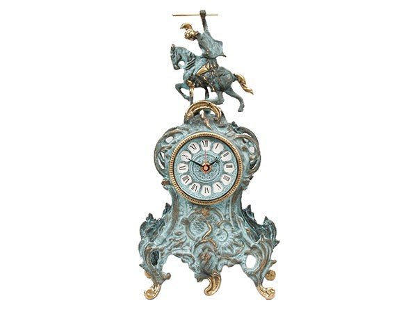 Virtus TABLE CLOCK RIBBON HORSE TURQUOISE GLAZE проекционные часы