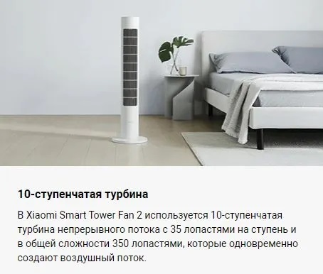 Xiaomi Smart Tower Fan 2 напольный вентилятор