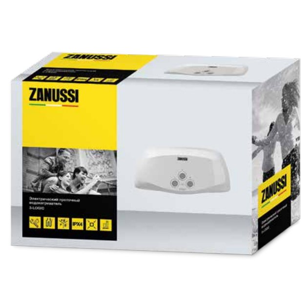 Zanussi 3-logic TS (3,5 kW) - душ+кран для дома лучший проточный водонагреватель