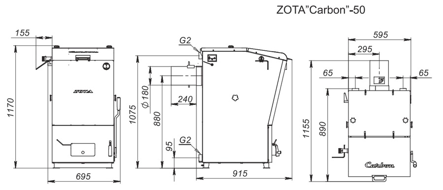 Zota Carbon 50 (CR4931120050) твердотопливный котел