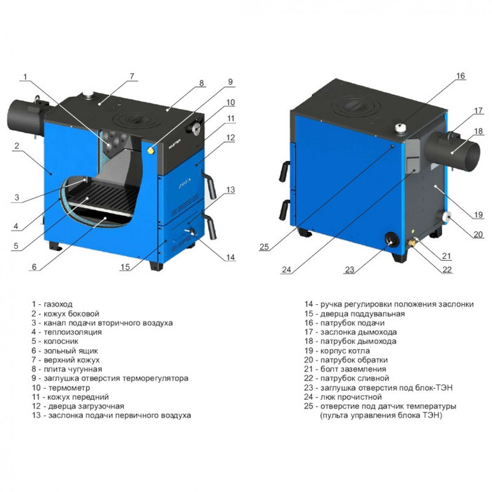 Zota MASTER-18 (MS 458814 0018) твердотопливный котел