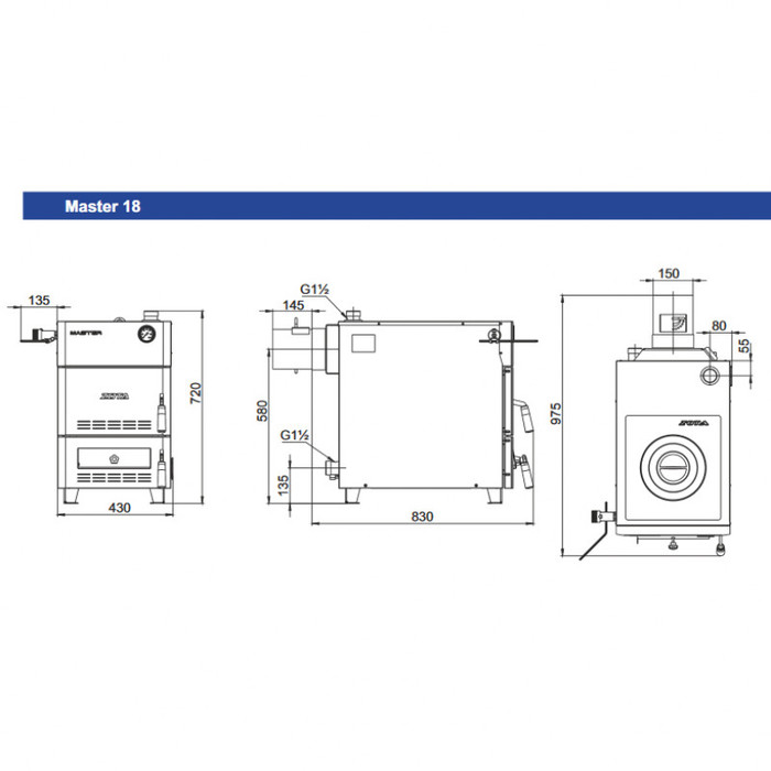 Zota MASTER-18 (MS 458814 0018) твердотопливный котел