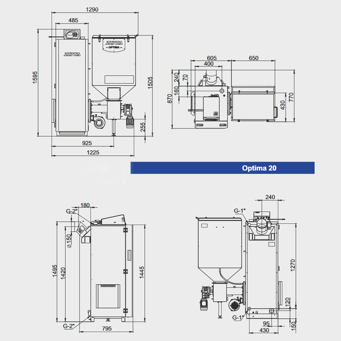 Zota OPTIMA 20 (ZO4931120020) твердотопливный котел