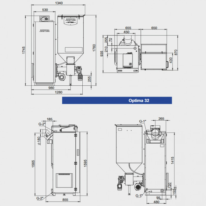 Zota OPTIMA 32 (ZO4931120032) твердотопливный котел