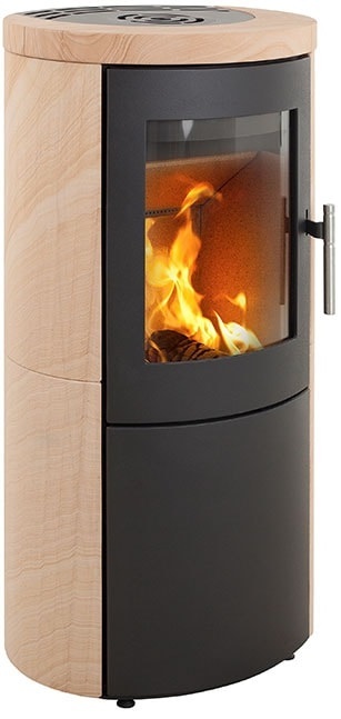 ABX Aspen 5, черный, песчаник с верхней плитой дровяная печь