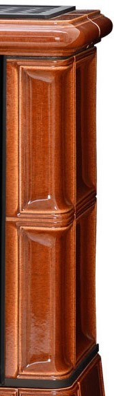 ABX BAVARIA KI (6,9кВт в воду) кафельный цоколь, каштан дровяная печь