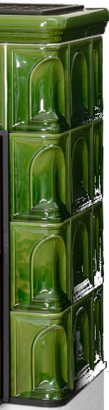ABX Britania LPI белый цоколь, зеленая дровяная печь
