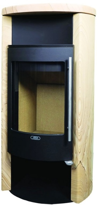 ABX Polar(Oslo), черный, песчаник, с верхней плитой дровяная печь