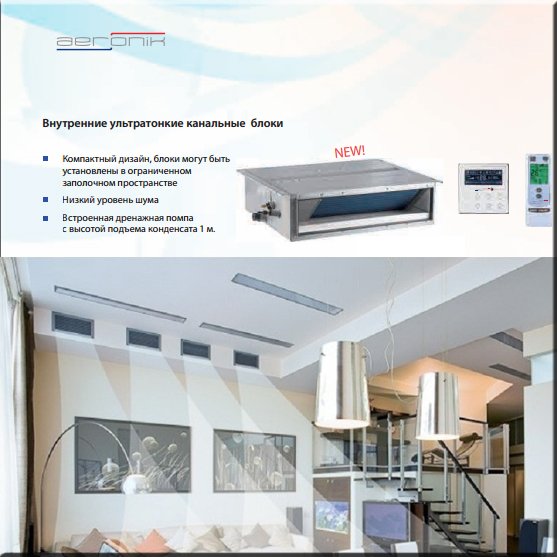 Aeronik AMV-R  22 P/NaB-K канальная VRF система 2-2,9 кВт