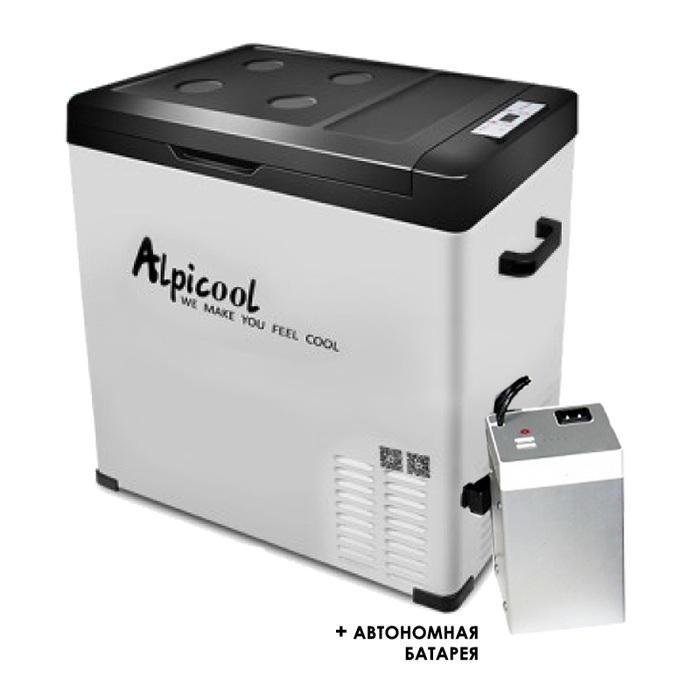 Alpicool C75 с внешней батареей компрессорный автохолодильник