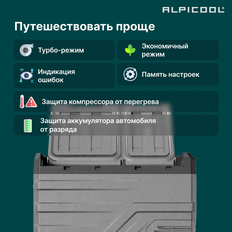Alpicool NLD45 (12/24) компрессорный автохолодильник