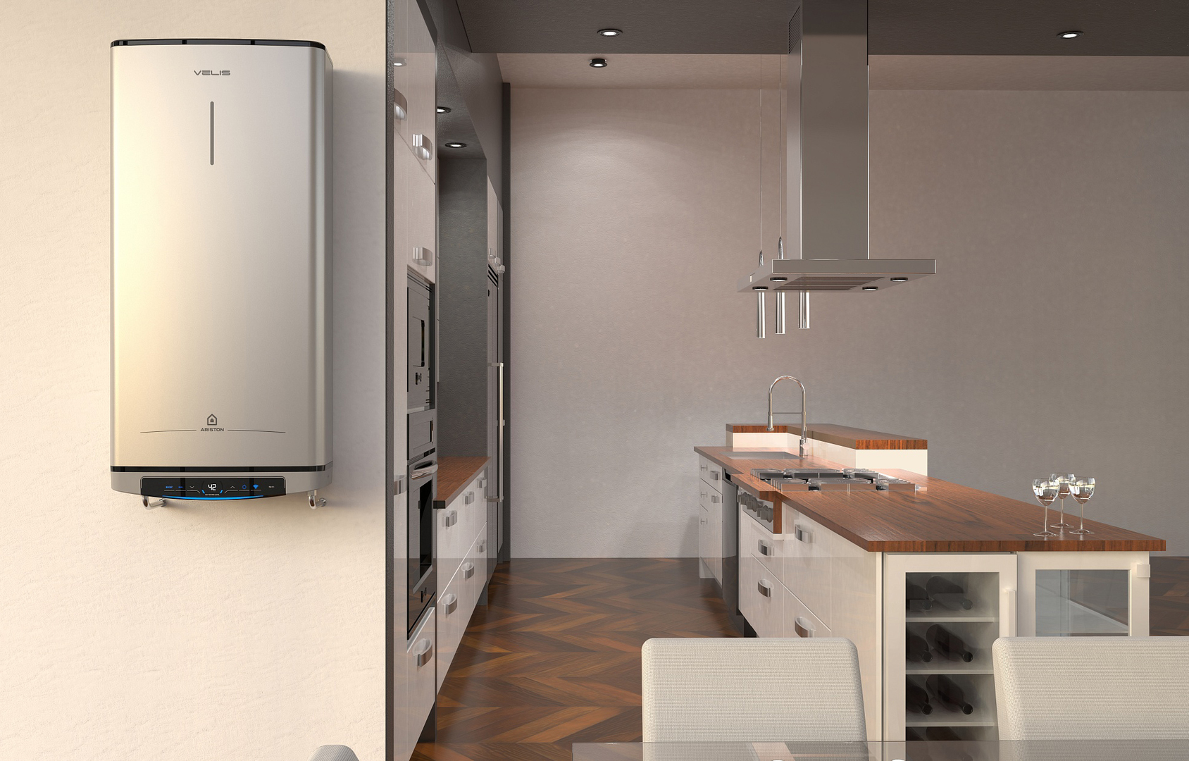 Ariston VELIS LUX ABSE DRY WIFI 100 электрический накопительный водонагреватель