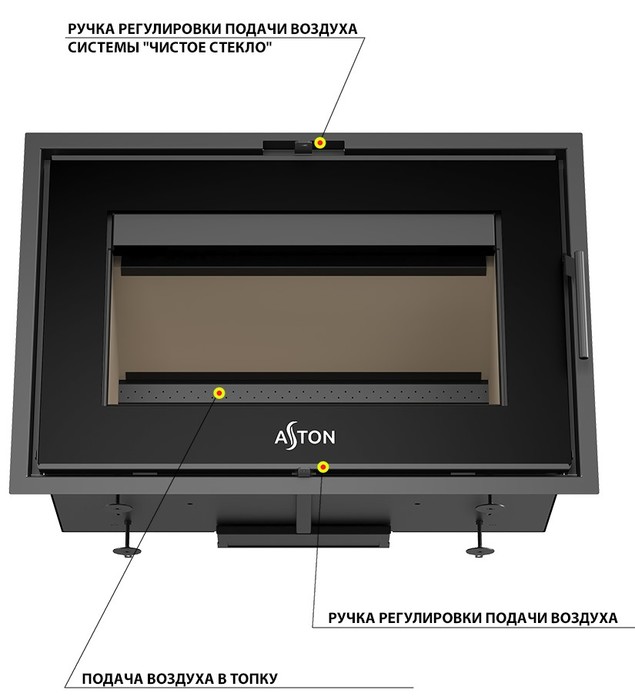 ASTON SENATOR BLACK дровяная печь