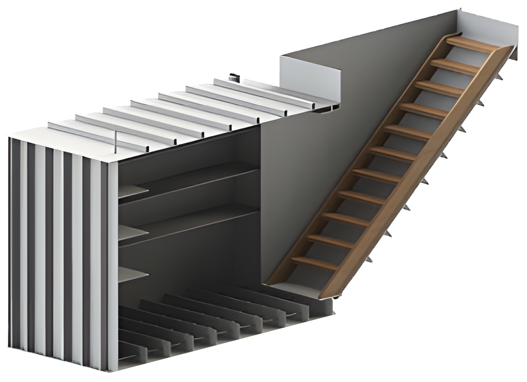 Атлант 1500х1500х2000 Прямоугольный (боковой горизонтальный вход) погреб