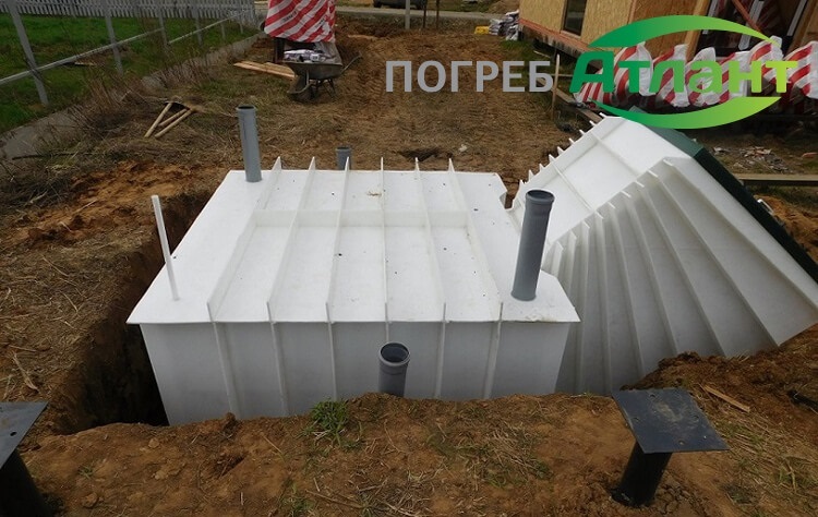 Атлант 2000х2000х2000 Прямоугольный (боковой вход) погреб
