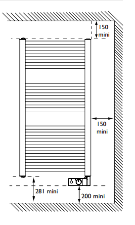 Atlantic 2012 CH 300W (850403) электрический полотенцесушитель лесенка