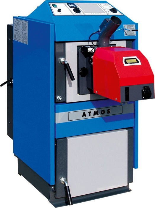 Атмос C32SТ пеллетная горелка А25 твердотопливный котел