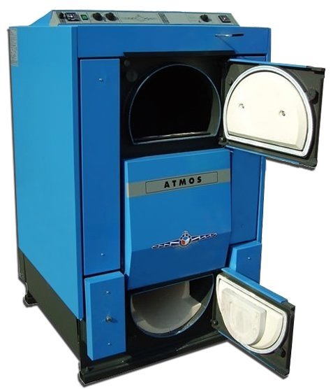 Атмос DC 105 твердотопливный котел