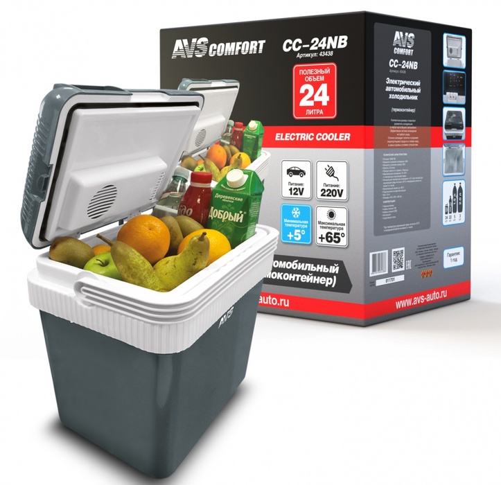 AVS CC-24NB 24л 12V/220V термоэлектрический автохолодильник