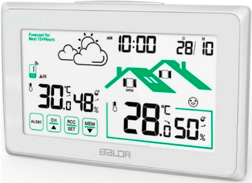 BALDR B0340ST2H2R-V8 (белый) цифровая метеостанция