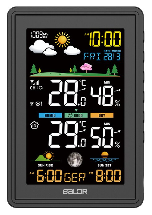BALDR B0360WST2H2PR-V3 (черный) цифровая метеостанция