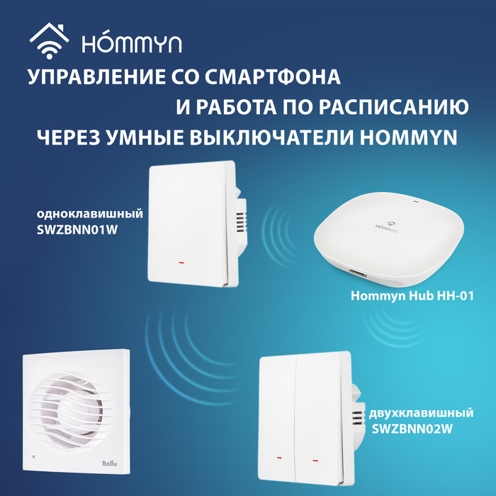 Ballu BAF-AR 150 VP вытяжка для ванной диаметр 150 мм