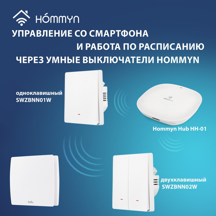 Ballu BAF-SL 100 V вытяжка для ванной диаметр 100 мм