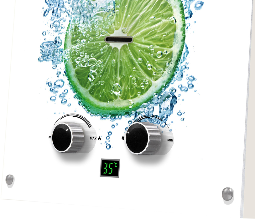 Ballu GWH 10 Fiery Glass Lime газовый проточный водонагреватель