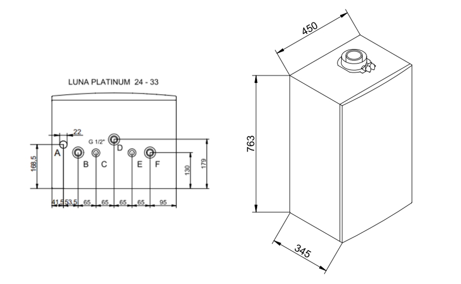 Baxi LUNA PLATINUM+ 33 GA настенный газовый котел