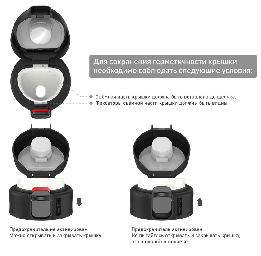 Biostal Crosstown (0,42 литра), вороненая сталь термос