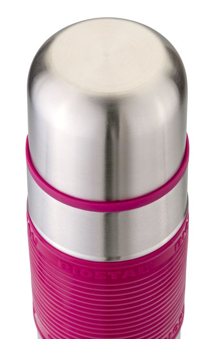 Biostal Fler (0,75 литра) с силиконовой вставкой - розовый термос