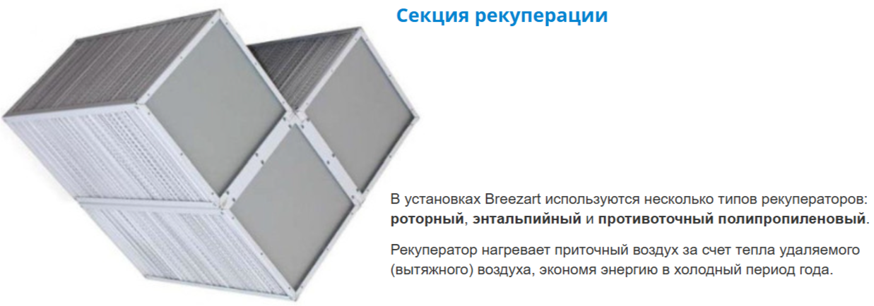 Breezart 2000 Lux RP VB EZ15-380 приточно-вытяжная установка